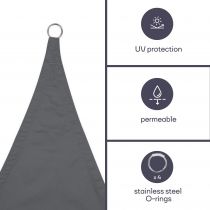 VOILE SOLAIRE PERMÉABLE - CARRÉ - 5 x 5 m - COULEUR: ANTHRACITE (GSS4500PEC)