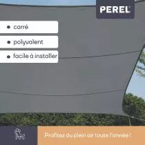 VOILE SOLAIRE PERM&Eacute;ABLE - CARR&Eacute; - 5 x 5 m - COULEUR: ANTHRACITE (GSS4500PEC)