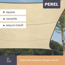 Voile solaire perméable - carré 3.6 x 3.6m, couleur:  beige (GSS4360PE)