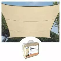 Voile solaire perméable - carré 5 x 5m, couleur: beige (GSS4500PE)