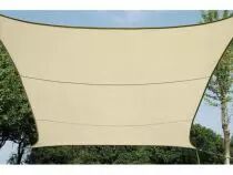 Voile solaire perméable - carré 5 x 5m, couleur: beige (GSS4500PE)