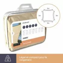 Voile solaire perm&eacute;able - carr&eacute; 5 x 5m, couleur: beige (GSS4500PE)