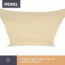 Voile solaire perm&eacute;able - carr&eacute; 5 x 5m, couleur: beige (GSS4500PE)