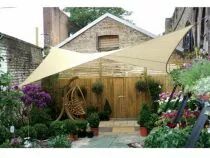 Voile solaire perm&eacute;able - carr&eacute; 5 x 5m, couleur: beige (GSS4500PE)