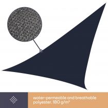 VOILE SOLAIRE PERMÉABLE - TRIANGLE - 5 x 5 x 5 m - COULEUR: ANTHRACITE (GSS3500PEC)