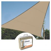Voile solaire perméable - triangle 3.6 x 3.6 x 3.6m, couleur: beige (GSS3360PE)