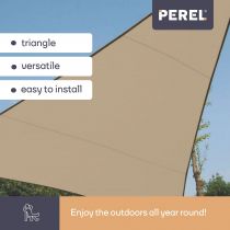 Voile solaire perméable - triangle 3.6 x 3.6 x 3.6m, couleur: beige (GSS3360PE)