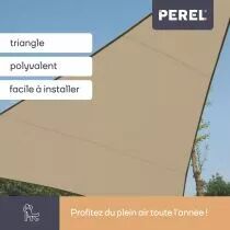Voile solaire perm&eacute;able - triangle 3.6 x 3.6 x 3.6m, couleur: beige (GSS3360PE)