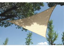 Voile solaire perméable - triangle 5 x 5 x 5m, couleur: beige (GSS3500PE)