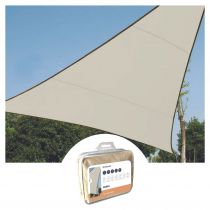 Voile solaire triangulaire - 3.6 x 3.6 x 3.6m, couleur: crème (GSS3360)