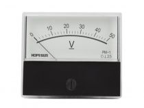 Voltmetre analogique de tableau 50v cc / 70 x 60mm (AVM7050)