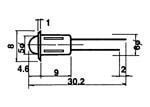 Voyant clipsable led vert diametre 5mm