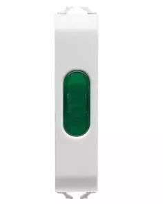 Voyant de signalisation simple - ambre - 1/2 module - blanc - chorus