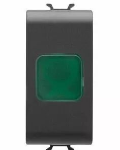 Voyant de signalisation simple - rouge - 1 module - noir - chorus