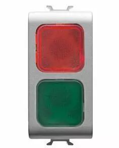 Voyant di signalisation doble - opale - 1 module - titane - chorus