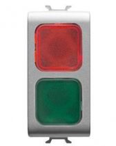 Voyant di signalisation doble - opale - 1 module - titane - chorus