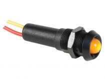 Voyant led jaune 24v - boitier noir (24VBY)