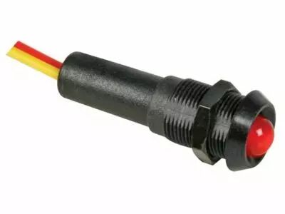 Voyant led rouge 12v - boitier noir (12VBR)