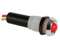 Voyant led rouge 5v - boitier chrome (5VCR)