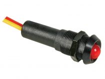 Voyant led rouge clignotant 12v - boitier noir (12VBFR)