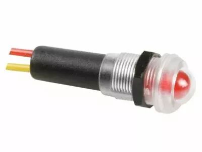 Voyant led rouge clignotant 12v resistant a l eau - boitier noir (12VTFR)