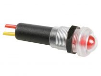 Voyant led rouge clignotant 12v resistant a l eau - boitier noir (12VTFR)