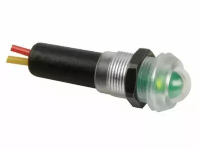 Voyant led vert 12v resistant a l eau - boitier noir (12VTG)