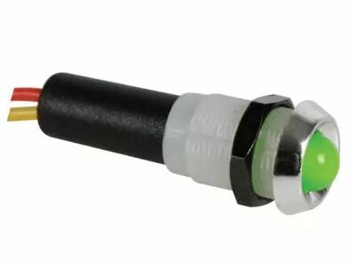 Voyant led vert 5v - boitier chrome (5VCG)