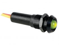 Voyant led vert clignotant 12v - boitier noir (12VBFG)