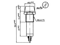 Voyant neon chrome rouge 220v (220VCRL)