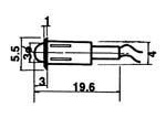 Voyant rouge 12/14v diametre 3mm