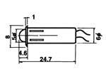 Voyant rouge 24/28v diametre 5mm