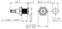 Voyant securite led bleu 12vdc c2.