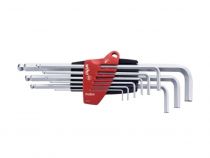 Wiha Jeu De Clés Mâles En Étui Prostar Six Pans À Tête Sphérique 9 Pcs, Chromées Mat (07185) (WH07185)