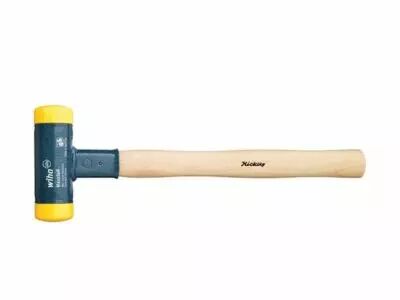 Wiha Massette � Embout Plastique Sans Rebond Avec Manche En Hickory, Embout De Massette Rond (02095) 40 Mm (WH02095)