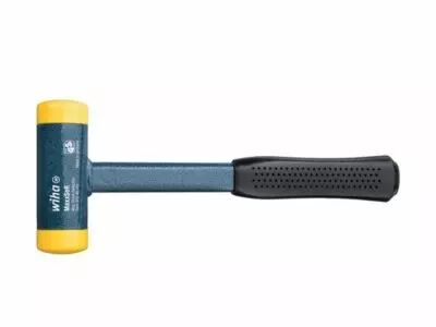 Wiha Massette Sans Rebond Avec Embouts Mi-Durs Avec Manche En Tube D\'Acier, Embout De Massette Rond (02123) 30 Mm (WH02123)