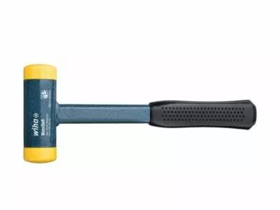 Wiha Massette Sans Rebond Avec Embouts Mi-Durs Avec Manche En Tube D\'Acier, Embout De Massette Rond (02128) 60 Mm (WH02128)