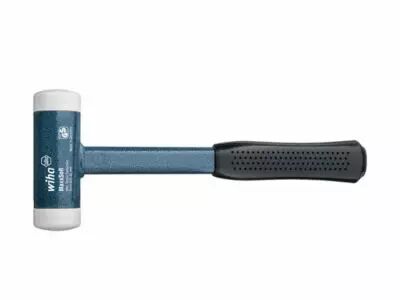 Wiha Massette Sans Rebond Avec Embouts Tr�s Durs Avec Manche En Tube D\'Acier, Embout De Massette Rond (39021) 50 Mm (WH39021)
