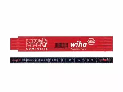 Wiha M�tre Pliant Longlife� Plus Composite 2 M M�trique, 10 Branches (37067) Rouge/ Noir (WH37067)