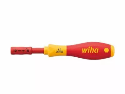 Wiha Tournevis Avec Porte-Embout Softfinish� Electric Slimvario Pour Slimbits (34577) 6 Mm X 50 Mm (WH34577)