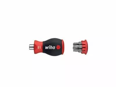 Wiha Tournevis Porte-Embout Avec Magasin D\'Embouts Torx� Avec 6 Embouts, Court, 1/4\  (33743) (WH33743)
