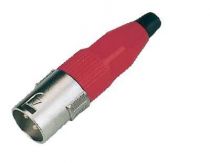 Xlr 3 pôles femelle rouge