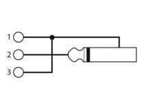 Xlr male 3 broches vers fiche jack femelle 6.35mm mono (CAA08)